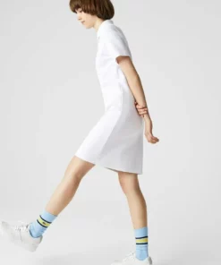 Lacoste Robe En Jersey - Blanc -Lacoste Soldes Magasin 874f0f43c6cd447eaf51a0ea764fc086