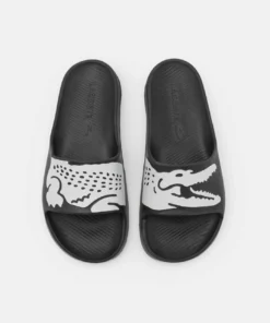 Lacoste CROCO - Mules - Black/white -Lacoste Soldes Magasin 882b6f3b8a66437995fe01b26ef92995