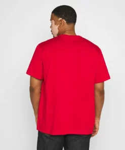 Lacoste T-shirt Basique - Rouge -Lacoste Soldes Magasin 890f730f7b744e61a379562092102847