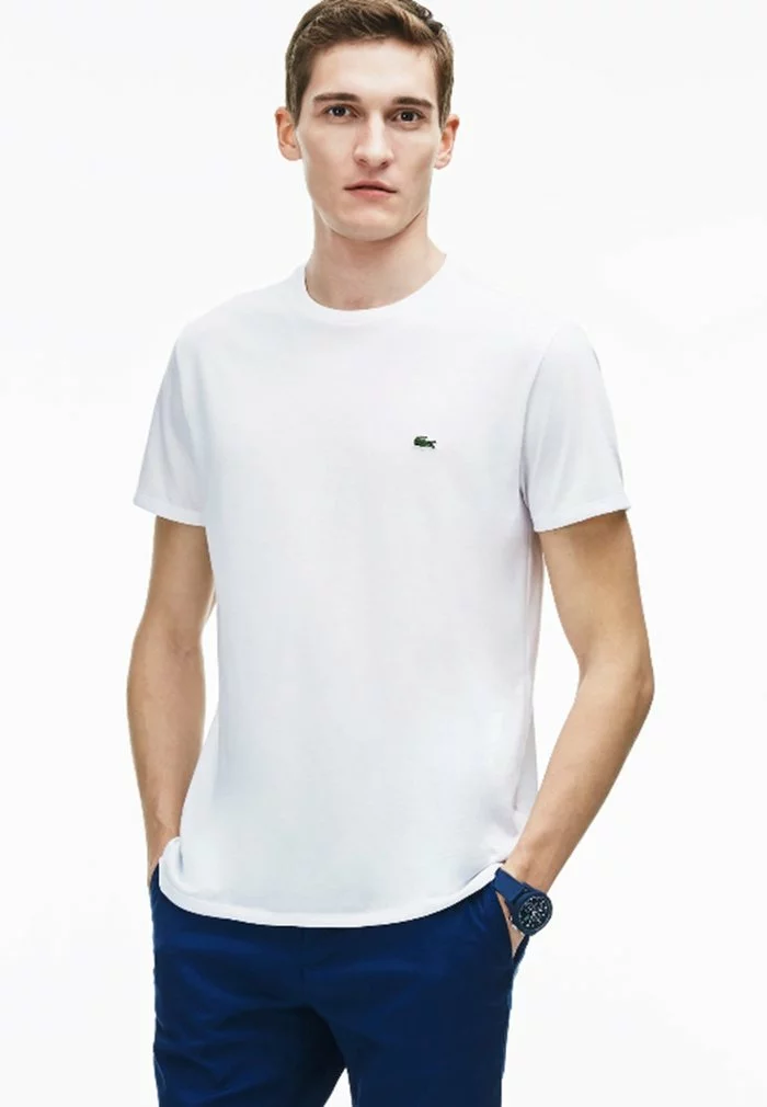 Lacoste T-shirt Basique - Blanc 1 Lacoste T-shirt Basique - Blanc