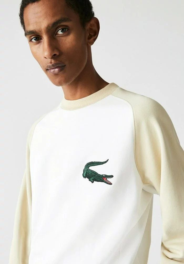 Lacoste Sweatshirt - Blanc Beige 3 Lacoste Sweatshirt - Blanc Beige â Image 3