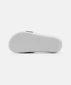 Lacoste CROCO SLIDE - Mules - White/navy -Lacoste Soldes Magasin 8cb45e9683b6482c849f8737f84efa07