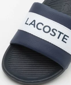 Lacoste CROCO SLIDE - Mules - Navy/white -Lacoste Soldes Magasin 8e7b39b84d964e0c965b161ccbced96d
