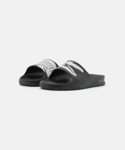 Lacoste CROCO - Mules - Black/white -Lacoste Soldes Magasin 8ef11793c4704848bf16d42262678d6e