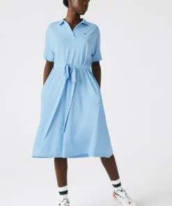 Lacoste Robe Pull - Bleu Clair