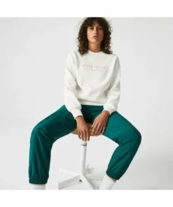 Lacoste Pullover - Blanc / Rose -Lacoste Soldes Magasin 90c89544ee9c4edb9a73102c2aaaf28b