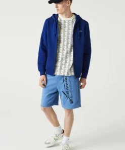 Lacoste PLUS - Sweat à Capuche Zippé - Bleu Bleu