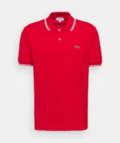 Lacoste Polo - Rouge/blanc -Lacoste Soldes Magasin 91745e79b6034c4ebe86406f3c120199