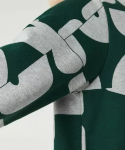 Lacoste Sweatshirt - Gris Chine Vert -Lacoste Soldes Magasin 9402e6a93aca4e15bff7d8df6b596658