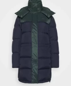 Lacoste BOXY PUFFER - Doudoune - Navy Blue/sinople -Lacoste Soldes Magasin 95a40f8a60824c22bbecfd2e5841b506