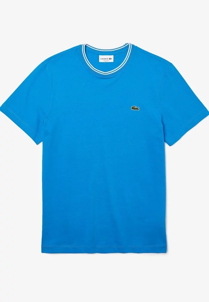 Lacoste T-shirt Basique - Bleu / Blanc 4 Lacoste T-shirt Basique - Bleu / Blanc – Image 4