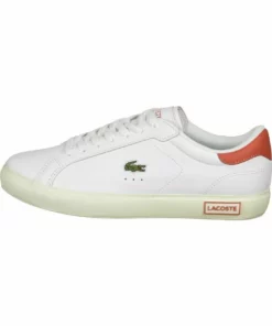 Lacoste POWERCOURT - Baskets Basses - Wht/pnk
