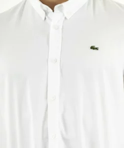 Lacoste Chemise - Blanc -Lacoste Soldes Magasin 97ae4dd7003141acbca87b12a07effcd