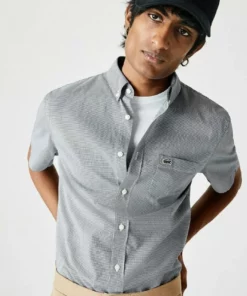 Lacoste Chemise - Blanc/bleu Marine -Lacoste Soldes Magasin 97b2a52bdc994c9cb90f51c81ff83085