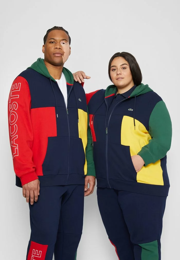 Lacoste PLUS UNISEX - Sweat à Capuche Zippé - Navy Blue/red/green 3 Lacoste PLUS UNISEX - Sweat à Capuche Zippé - Navy Blue/red/green – Image 3