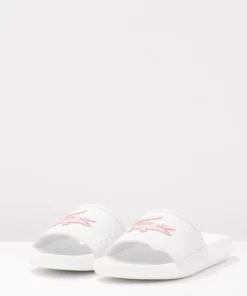 Lacoste CROCO SLIDE - Sandales De Bain - White -Lacoste Soldes Magasin 98e4922d163f4d98959245c1aaccd309