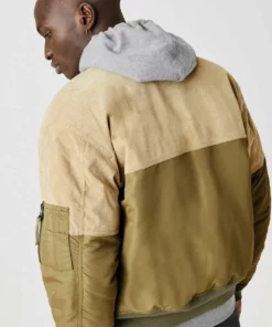 Lacoste Blouson Bomber - Vert/kaki/beige/orange -Lacoste Soldes Magasin 99c5cca68efc439b9dd4b381e207295a