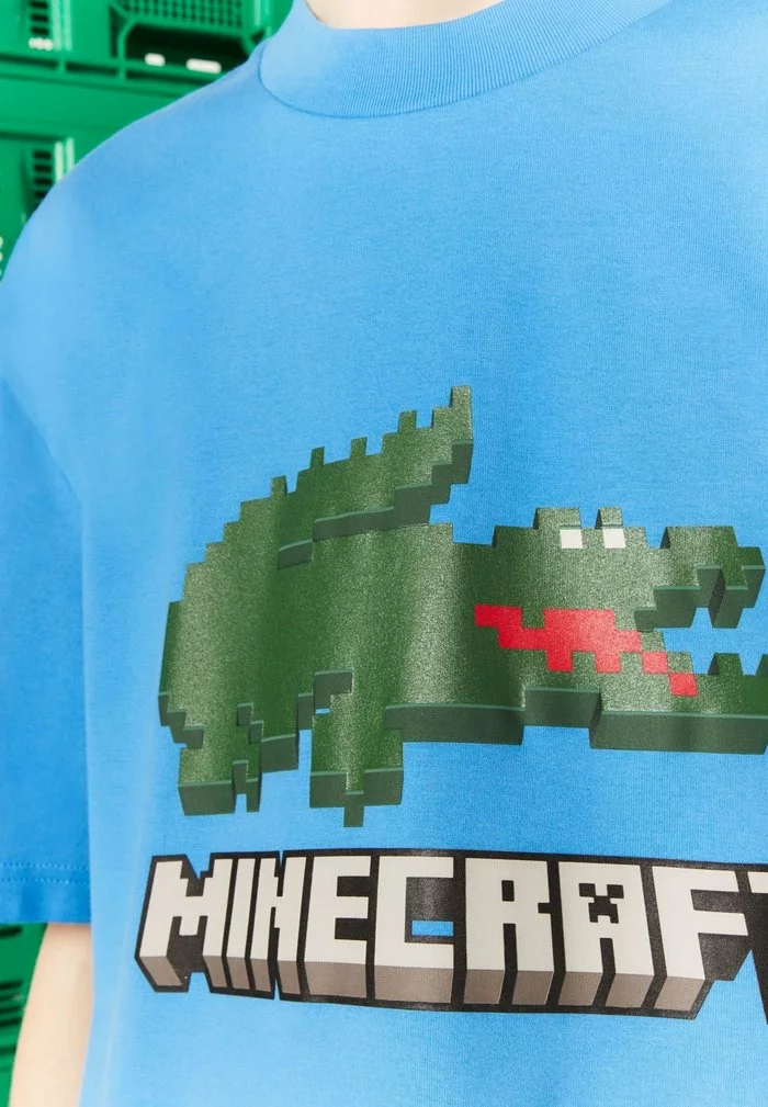 Lacoste MINECRAFT - T-shirt Imprimé - Bleu 6 Lacoste MINECRAFT - T-shirt Imprimé - Bleu – Image 6