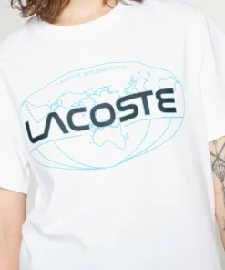 Lacoste EXCLUSIVE UNISEX GUEOE - T-shirt Imprimé - White -Lacoste Soldes Magasin 9ca4d09653e34caf8717c4efb799d35c