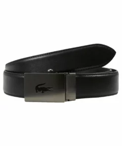 Lacoste CURVED STITCHED EDGES - Ceinture - Black -Lacoste Soldes Magasin 9fd8e9c350f74059bf3acf4907a572fb