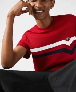 Lacoste T-shirt Imprimé - Rouge / Blanc / Bleu Marine -Lacoste Soldes Magasin a253b969a741460f96a7e9ba1f546745