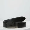 Lacoste CURVED STITCHED EDGES - Ceinture - Black