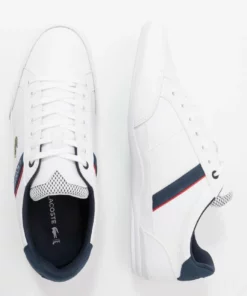 Lacoste CHAYMON - Baskets Basses - White/navy/red -Lacoste Soldes Magasin a2db0ebc77b048c1827d0e8569e6649c