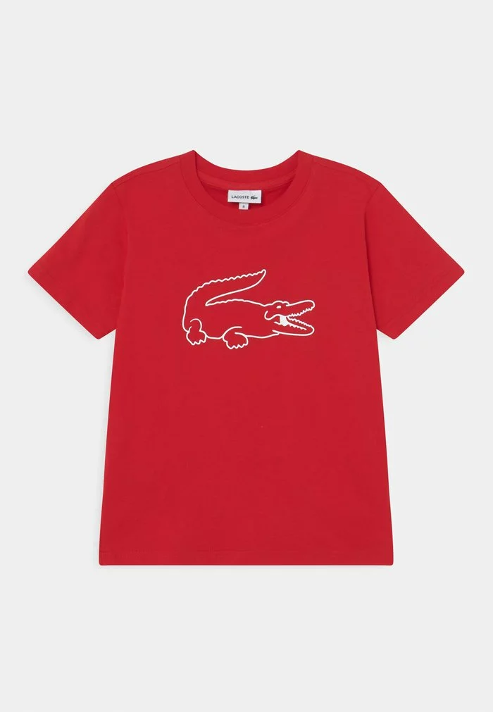 Lacoste TEE LOGO UNISEX - T-shirt Imprimé - Rouge 1 Lacoste TEE LOGO UNISEX - T-shirt Imprimé - Rouge
