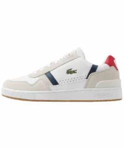 Lacoste T-CLIP - Baskets Basses - White/navy/red