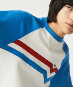 Lacoste Sweatshirt - Blanc Bleu Rouge -Lacoste Soldes Magasin ab2be314e29145989a329c25777afb13