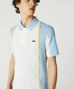 LACOSTE POLO MC - Polo - Blanc Bleu Clair -Lacoste Soldes Magasin ac24dd0a4d3a461f88b3c450617918b3