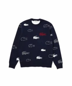Lacoste Pullover - Bleu Marine Blanc -Lacoste Soldes Magasin ad0a0c699e9e40208d93c45b9dcb2713