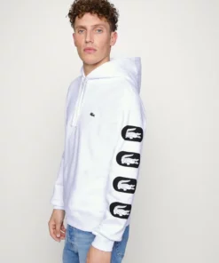 Lacoste Sweat à Capuche - Blanc -Lacoste Soldes Magasin ad12be8554d345469522d0b422fb4ade