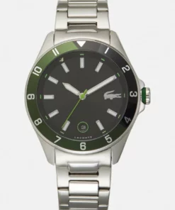 Lacoste TIEBRAKER - Montre - Silver-coloured/green