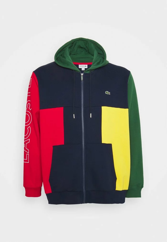 Lacoste PLUS UNISEX - Sweat à Capuche Zippé - Navy Blue/red/green 2 Lacoste PLUS UNISEX - Sweat à Capuche Zippé - Navy Blue/red/green – Image 2