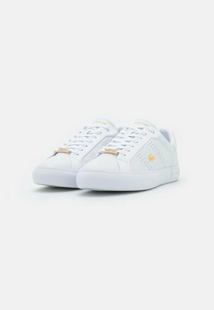 Lacoste POWERCOURT - Baskets Basses - White/gold 3 Lacoste POWERCOURT - Baskets Basses - White/gold â Image 3