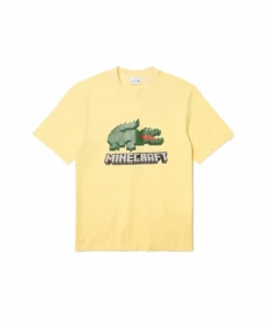 Lacoste MINECRAFT - T-shirt Imprimé - Jaune -Lacoste Soldes Magasin b19fd8ad18b142b39af2b15a56b644c8