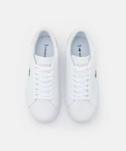 Lacoste POWERCOURT - Baskets Basses - White/light Pink -Lacoste Soldes Magasin b430f7669bed4ffd939396e8d56656b9