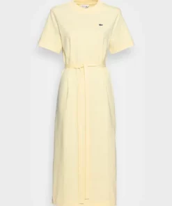 Lacoste Robe En Jersey - Napolitan Yellow -Lacoste Soldes Magasin b45e5a43e36842489cc4d7a91443be1d