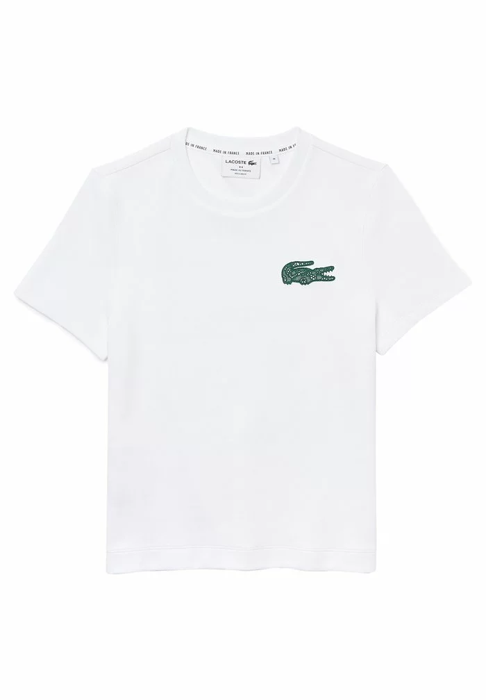 Lacoste DAMES - T-shirt Imprimé - Blanc 1 Lacoste DAMES - T-shirt Imprimé - Blanc