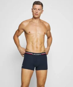 Lacoste 3 PACK - Shorty - Marine/argent Chine/rouge