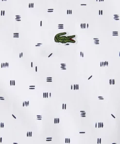 Lacoste LANGE MOUW - Chemise - Weiß Navy Blau -Lacoste Soldes Magasin b6e5de049eb04495b79d7cba05915dab