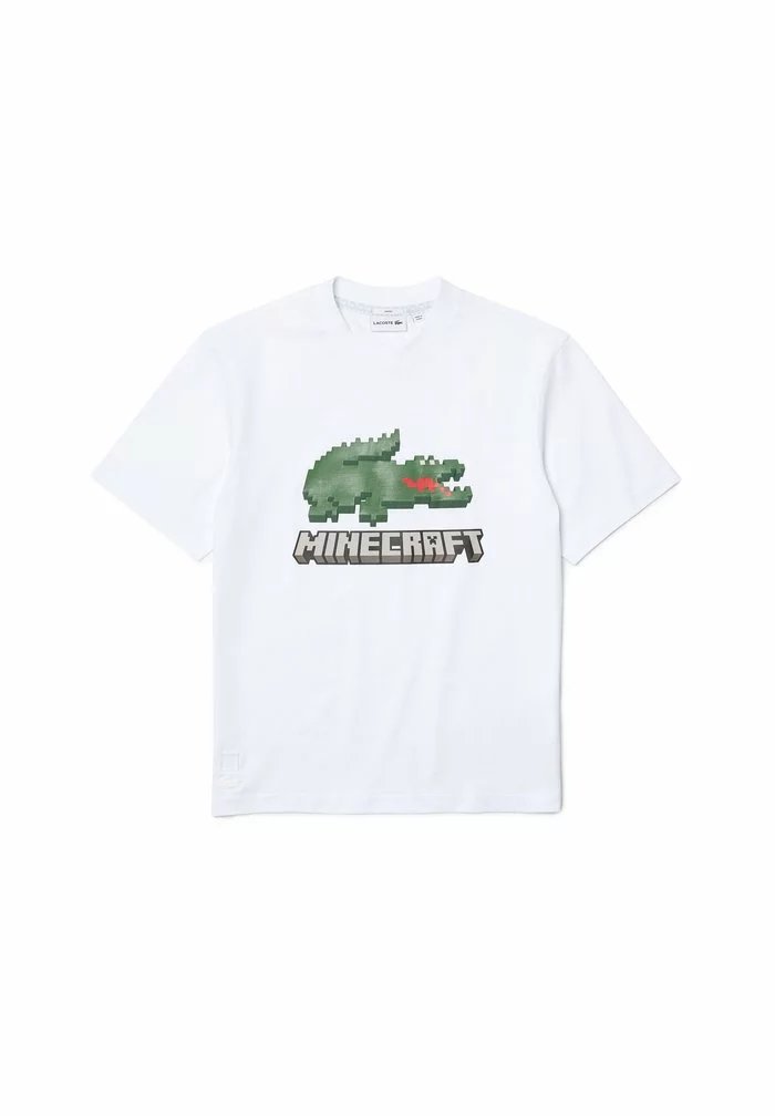 Lacoste MINECRAFT - T-shirt Imprimé - Blanc 5 Lacoste MINECRAFT - T-shirt Imprimé - Blanc – Image 5