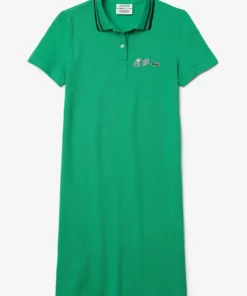 Lacoste Robe En Jersey - Vert -Lacoste Soldes Magasin b891cd4f7d094b31a0767c976fa8e185