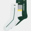 Lacoste 3 PACK - Chaussettes - White/silver Chine/broom Green
