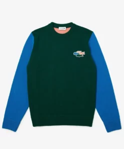 Lacoste Pullover - Vert Bleu Rose -Lacoste Soldes Magasin bfac84afe456475fa044c3a89f9b5536