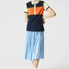 Lacoste KURZARM - Polo - Bleu Marine / Orange / Beige / Beige / Bleu Marine