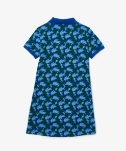 Lacoste MINECRAFT - Robe En Jersey - Bleu Vert Bleu -Lacoste Soldes Magasin c0836853746445639429ffca719f84f0