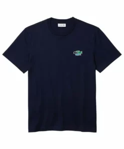 Lacoste T-shirt Basique - Bleu Marine -Lacoste Soldes Magasin c1318bf7cd004e53b789f3dfdc1d4f10
