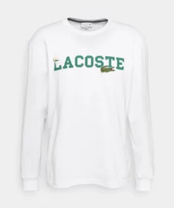 Lacoste T-shirt à Manches Longues - White -Lacoste Soldes Magasin c1f4f3f57e2c4d8bbf4b0302f6c7e1ec